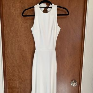 White open back gown
